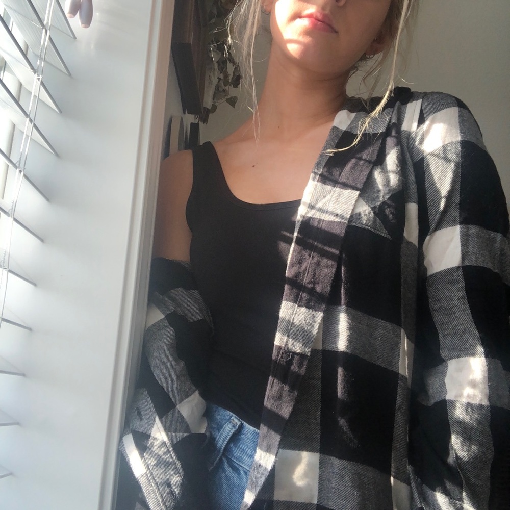 LA Hearts button down flannel